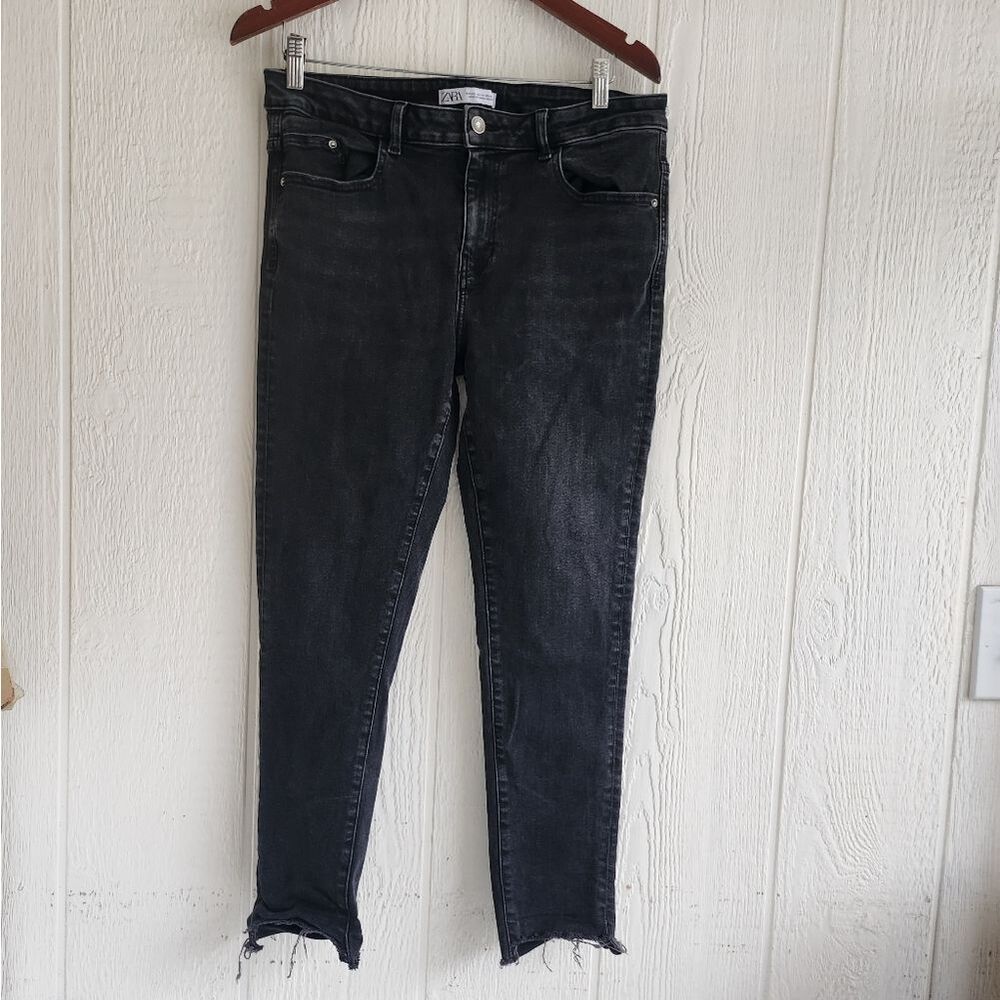 Zara Black Faded Black Skinny Jeans